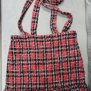 Forever 21 Suspender skirt Girls Size 13/14  Black/Red